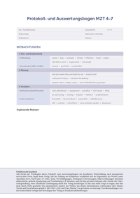 Protokoll- und Auswertungsbogen MZT 4-7 Protokoll- und Auswertungsbogen MZT 4-7